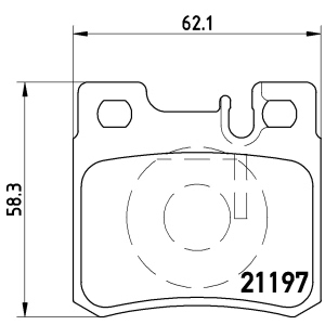 brembo Premium Low-Met OE Equivalent Rear Brake Pads for 1994 Mercedes-Benz E420 - P50009
