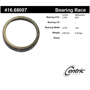 Centric Premium™ Front Inner Wheel Bearing Race for Toyota - 416.68007