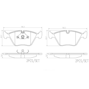 brembo Premium Ceramic Front Disc Brake Pads for 1994 BMW 750iL - P06012N