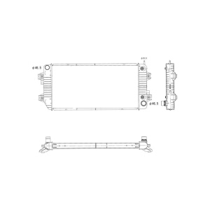 TYC Engine Coolant Radiator for 2012 Chevrolet Express 2500 - 2935