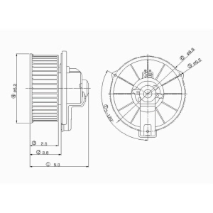 TYC HVAC Blower Motor Assembly for 1994 Mitsubishi Galant - 700035