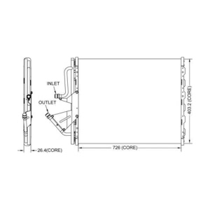 Denso A/C Condenser for 1993 Chevrolet C2500 - 477-9111