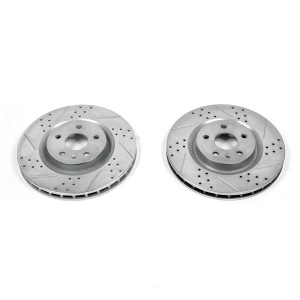 Power Stop PowerStop Evolution Performance Drilled, Slotted& Plated Brake Rotor Pair for 2014 Chevrolet Camaro - AR8680XPR