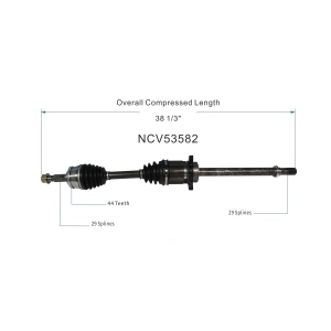 GSP North America Front Passenger Side CV Axle Assembly for 2005 Nissan Maxima - NCV53582