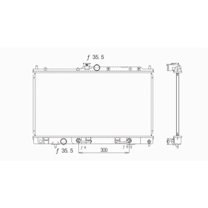 TYC Engine Coolant Radiator for 2007 Mitsubishi Lancer - 2448