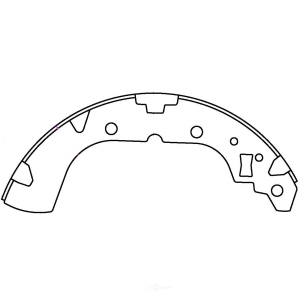 Centric Premium Rear Drum Brake Shoes for Mitsubishi Mirage - 111.10590