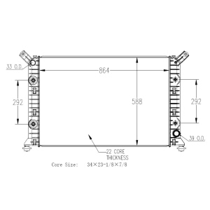 TYC Engine Coolant Radiator for Chevrolet Silverado 3500 - 13301