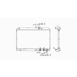 TYC Engine Coolant Radiator for Mazda - 2694