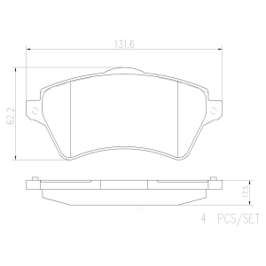 brembo Premium Ceramic Front Disc Brake Pads for 2004 Land Rover Freelander - P44011N