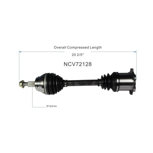 GSP North America Front Driver Side CV Axle Assembly for 2004 Volkswagen Jetta - NCV72128