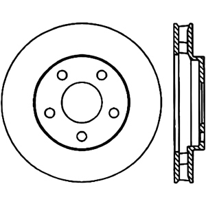 Centric Premium™ Brake Rotor for 2003 Pontiac Montana - 125.62057