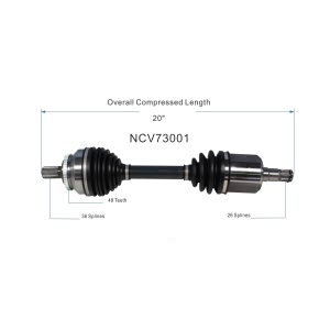 GSP North America Front Driver Side CV Axle Assembly for Volvo S70 - NCV73001
