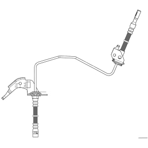 Centric Rear Passenger Side Brake Hose for Saturn Astra - 150.62435