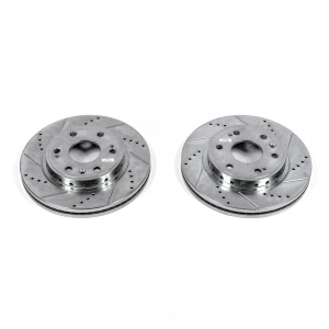 Power Stop PowerStop Evolution Performance Drilled, Slotted& Plated Brake Rotor Pair for 2010 Chevrolet Tahoe - AR82132XPR