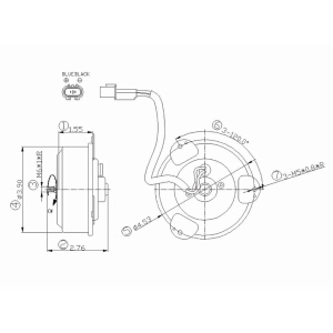 TYC Passenger Side Engine Cooling Fan Motor for 1997 Mitsubishi Mirage - 630900