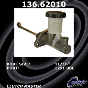 Centric Premium Clutch Master Cylinder for 1986 Pontiac Fiero - 136.62010