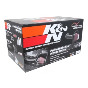 K&N 63 Series AirCharger® High-Density Polyethylene Black Cold Air Intake System with Red Filter for GMC - 63-3082