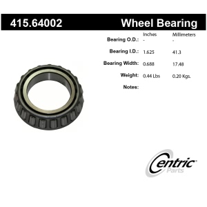 Centric Premium™ Front Driver Side Outer Wheel Bearing for 1993 Jaguar XJRS - 415.64002