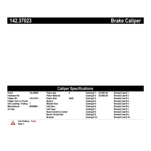 Centric Posi Quiet™ Loaded Brake Caliper for 1990 Porsche 911 - 142.37023