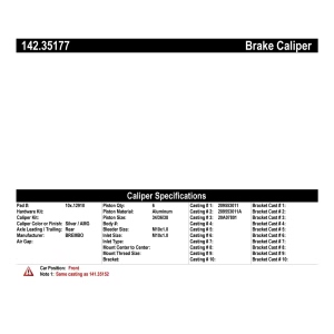 Centric Posi Quiet™ Loaded Brake Caliper for 2013 Mercedes-Benz C63 AMG - 142.35177