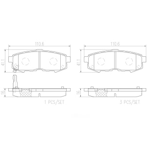brembo Premium Ceramic Rear Disc Brake Pads for 2006 Mazda MPV - P49042N