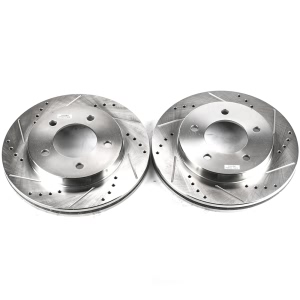 Power Stop PowerStop Evolution Performance Drilled, Slotted& Plated Brake Rotor Pair for 1999 Ford F-150 - AR8557XPR