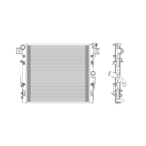TYC Engine Coolant Radiator for 2017 Jeep Wrangler - 2957