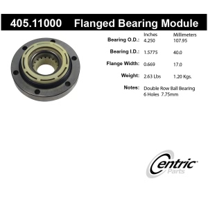 Centric Premium™ Wheel Bearing for 1990 Dodge Monaco - 405.11000