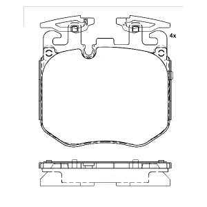 brembo Premium Low-Met OE Equivalent Front Brake Pads for 2017 BMW M760i xDrive - P06106