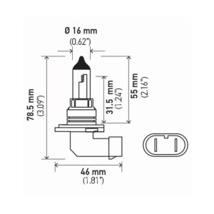Hella Headlight Bulb for Plymouth - 9006XE-DB