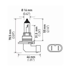 Hella Headlight Bulb for 2011 Toyota Corolla - 9006XE-DB