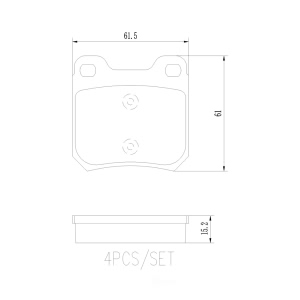 brembo Premium Ceramic Rear Disc Brake Pads for Saturn LW2 - P59014N