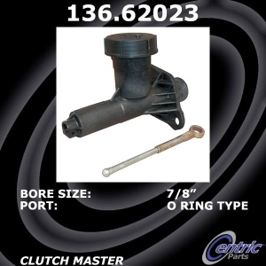 Centric Premium Clutch Master Cylinder for 1987 Cadillac Cimarron - 136.62023