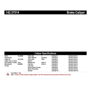 Centric Posi Quiet™ Loaded Brake Caliper for 1991 Porsche 911 - 142.37514