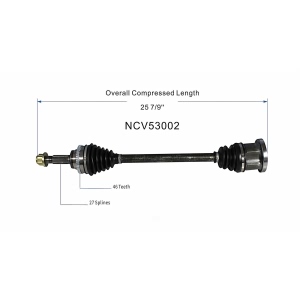 GSP North America Front Driver Side CV Axle Assembly for 2004 Infiniti G35 - NCV53002