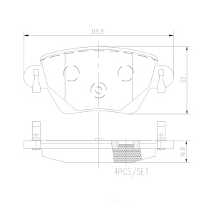 brembo Premium Ceramic Rear Disc Brake Pads for Jaguar X-Type - P24059N