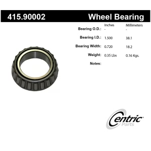 Centric Premium™ Bearing Cone for Mitsubishi Van - 415.90002