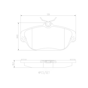 brembo Premium Ceramic Front Disc Brake Pads for Volvo V90 - P86007N