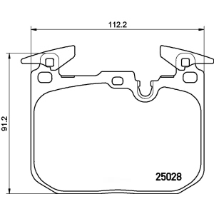 brembo Premium Low-Met OE Equivalent Front Brake Pads for 2014 BMW 435i - P06088