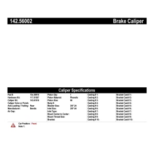 Centric Posi Quiet™ Loaded Brake Caliper for American Motors Eagle - 142.56002