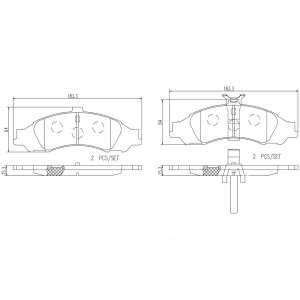 brembo Premium Ceramic Front Disc Brake Pads for 2004 Pontiac GTO - P64002N