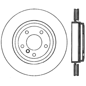 Centric Premium™ OE Style Drilled Brake Rotor for 2004 BMW 330i - 128.34057