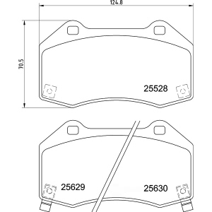 brembo Premium Low-Met OE Equivalent Front Brake Pads for 2017 Mazda MX-5 Miata - P23182