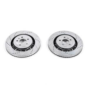 Power Stop PowerStop Evolution Performance Drilled, Slotted& Plated Brake Rotor Pair for 2013 Ford Flex - AR85141XPR