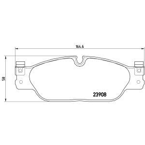 brembo Premium Low-Met OE Equivalent Front Brake Pads for 2004 Jaguar Vanden Plas - P36021