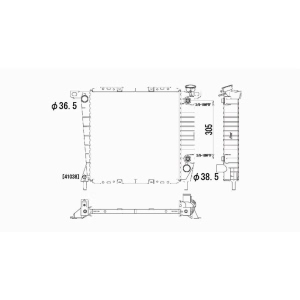 TYC Engine Coolant Radiator for 1995 Ford Ranger - 1062