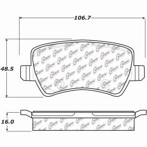 Centric Posi Quiet™ Ceramic Rear Disc Brake Pads for 2013 Volvo S60 - 105.13071