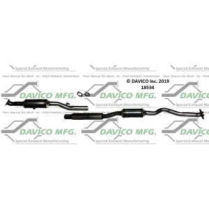 Davico Direct Fit Catalytic Converter and Pipe Assembly for 2013 Mitsubishi Lancer - 18534