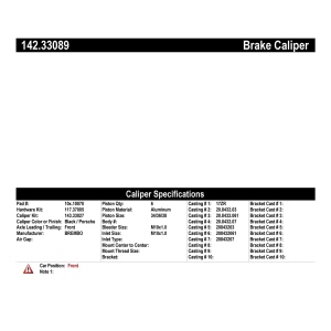 Centric Posi Quiet™ Loaded Brake Caliper for 2010 Porsche Cayenne - 142.33089