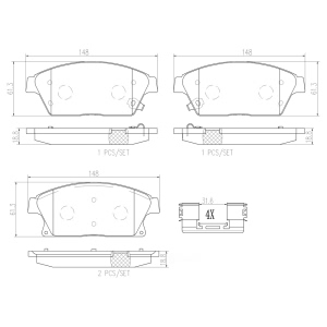 brembo Premium Ceramic Front Disc Brake Pads for Chevrolet Volt - P59077N